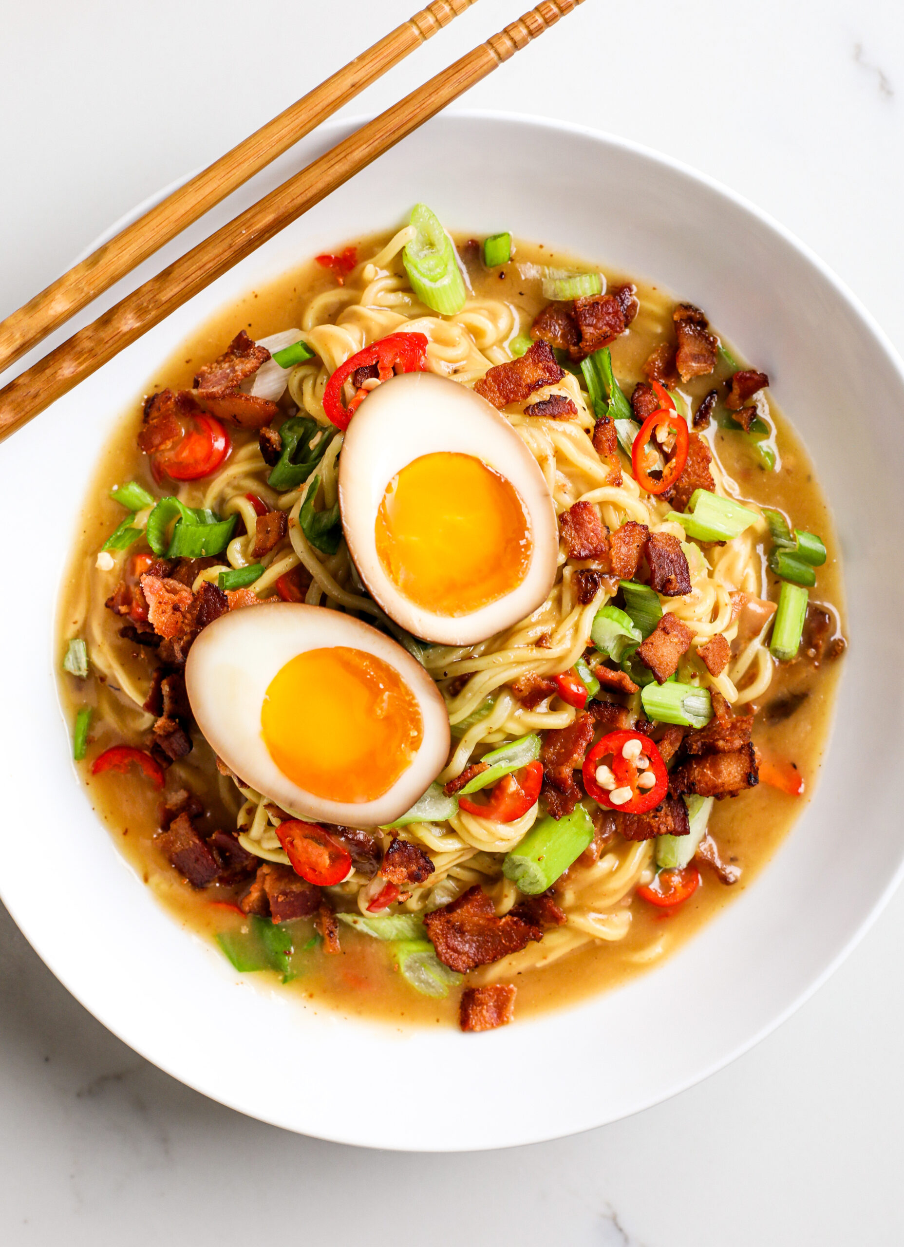 Spicy Bacon Breakfast Ramen