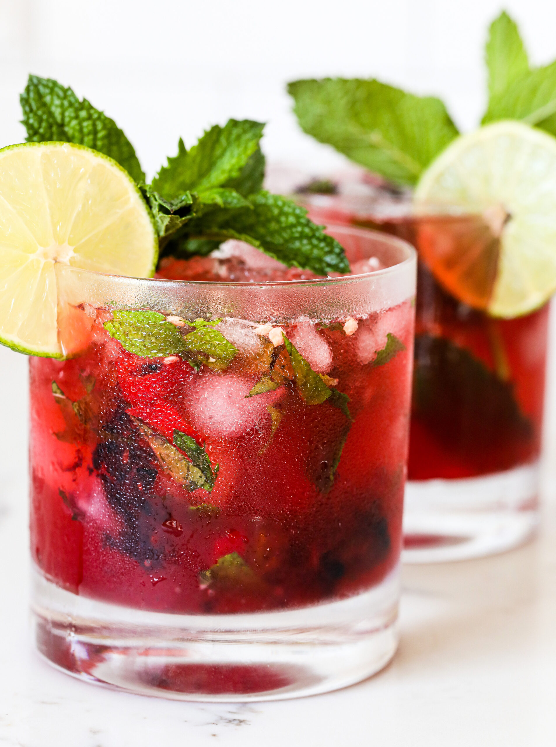 Spicy Blackberry Mint Margaritas