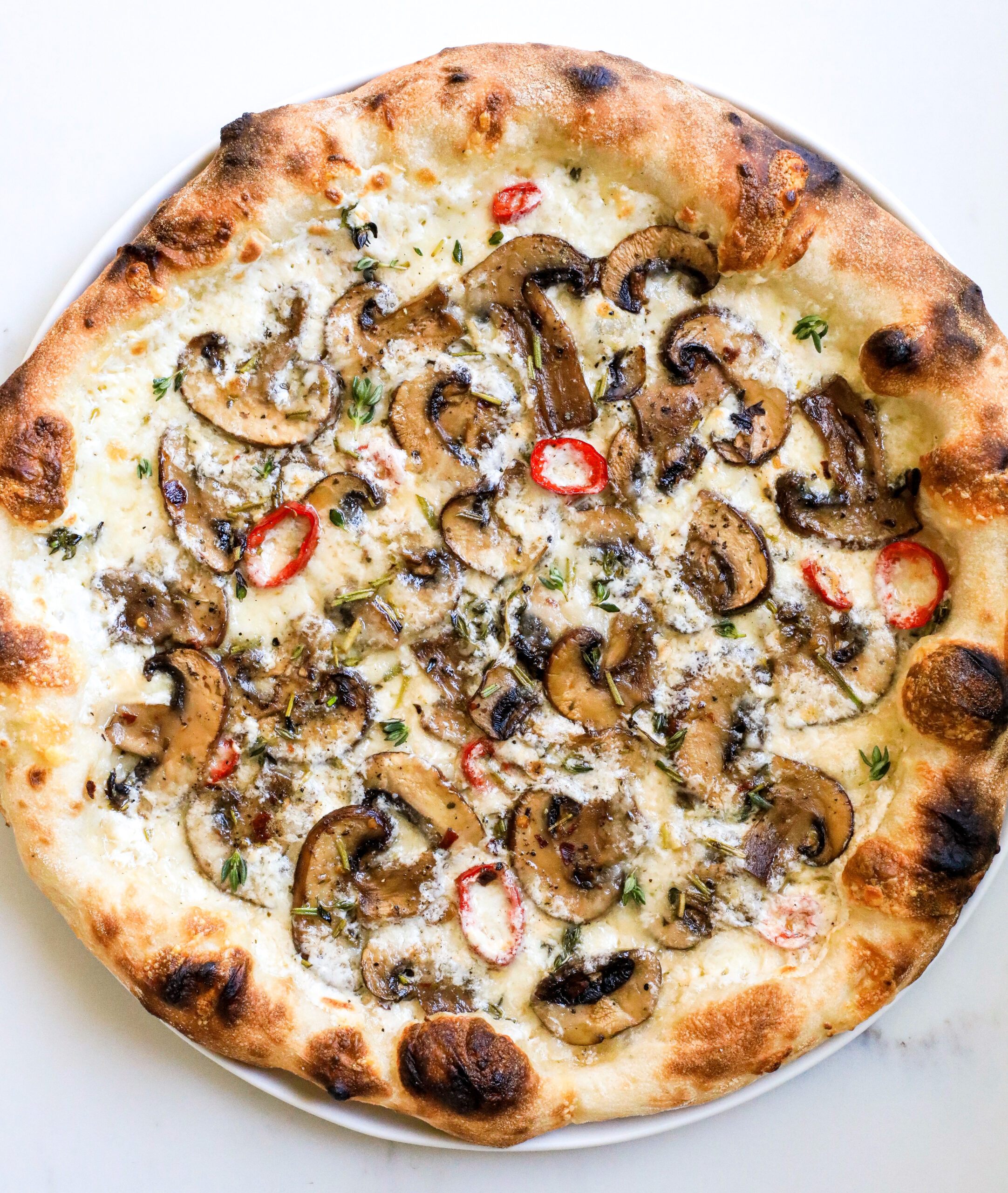 Herby Mushroom Pizza